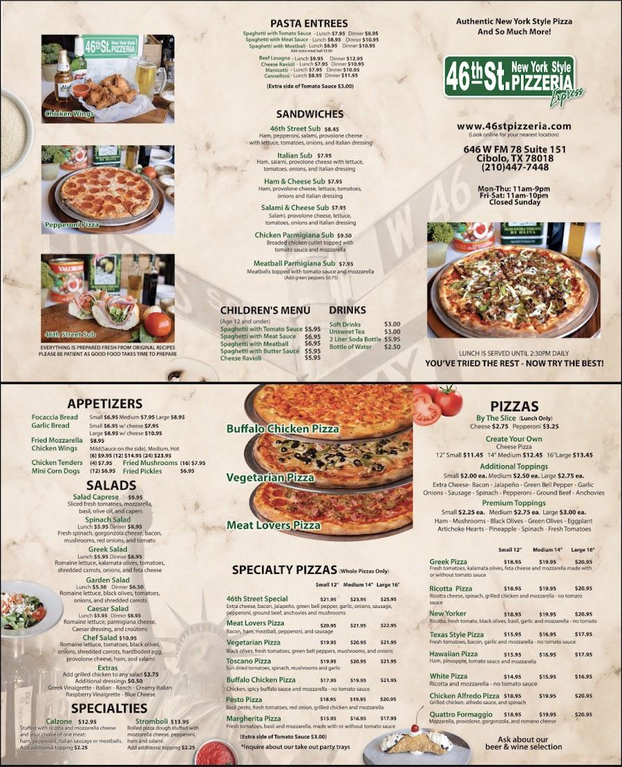 46th st. New York Style Pizzeria