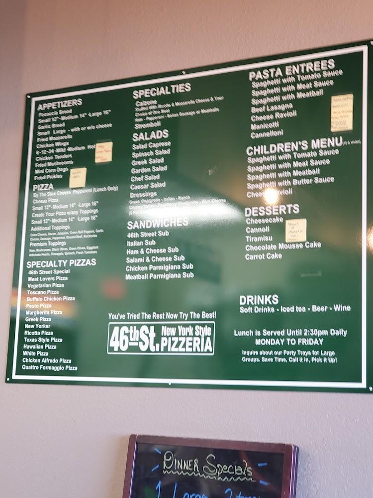 46th st. New York Style Pizzeria Margarita Pizza