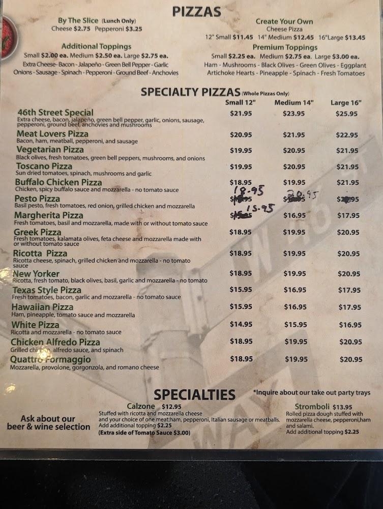 46th st. New York Style Pizzeria Menu image 4
